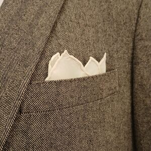 Ralph Lauren Purple  Herringbone Pattern Sport Coat with slacks 44L slacks 38